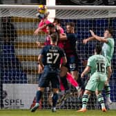 Hibs claimed their goalkeeper David Marhsall was fouled for Yan Dhanda's goal straight from a corner.