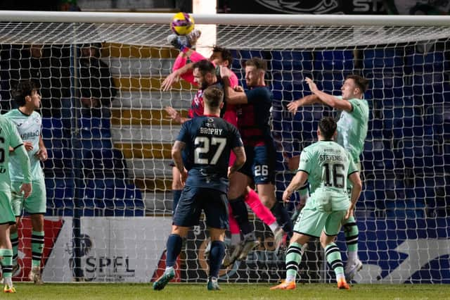 Hibs claimed their goalkeeper David Marhsall was fouled for Yan Dhanda's goal straight from a corner.