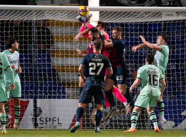 Hibs claimed their goalkeeper David Marhsall was fouled for Yan Dhanda's goal straight from a corner.