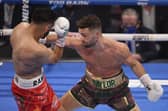 Josh Taylor takes the fight to Jose Ramirez in Las Vegas. Picture: David Becker/Getty Images