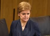 Scotland's First Minister Nicola Sturgeon arrives for First Minster's Questions at the Scottish Parliament in Holyrood, Edinburgh. Picture date: Thursday June 23, 2022. Picture: Press Association