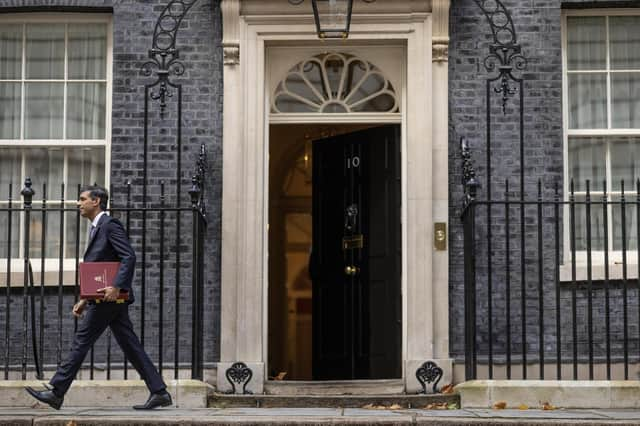 Rishi Sunak departs 10 Downing Street ahead of the weekly Prime Ministers Questions