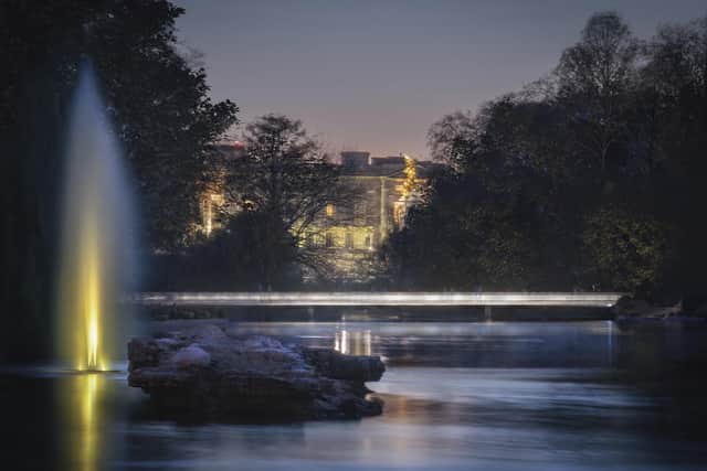 An artist's impression of the Queen Elizabeth II Memorial in St James' Park in London.Picture: Foster + Partners/PA Wire
