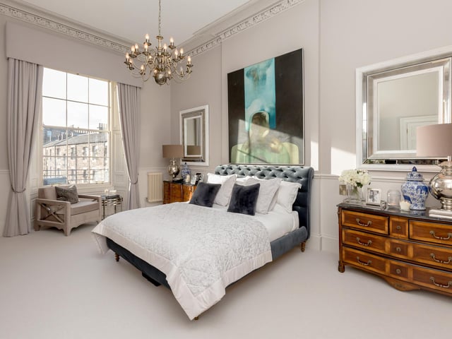 Interior: The four-bedroom townhouse benefits from more than 3,000 square feet of floorspace. The ground floor features a beautifully decorated sitting room with double doors opening to a Clive Christian kitchen. On the first floor is a large drawing room with splendid views and ensuite master bedroom while three more are upstairs.