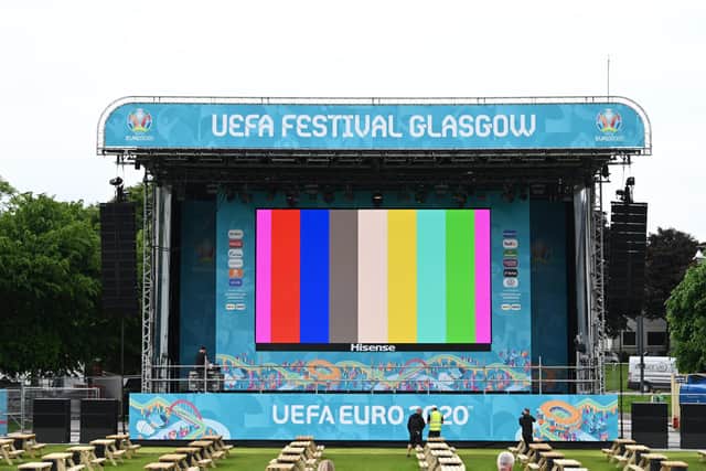 As final preparations are made to the UEFA EURO 2020 Fan Zone at Glasgow Green supporters are being urged to take Covid-19 tests before arriving at the venue.