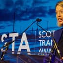 Transport minister Jenny Gilruth addressing the Scottish Transport Awards in Glasgow last Thursday (Picture: Transport Times)