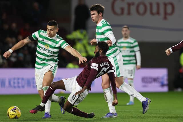 Beni Baningime impressed from the bench for Hearts against Celtic.