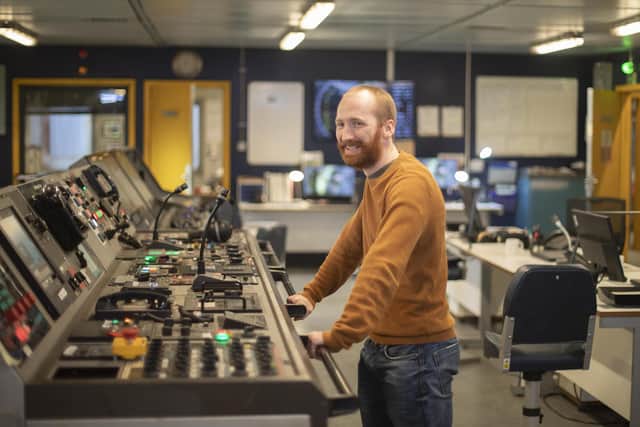 David Macpherson, the writer and creator of The Rig, on one of the purpose-built sets at the FirstStage Studios complex in Leith.
