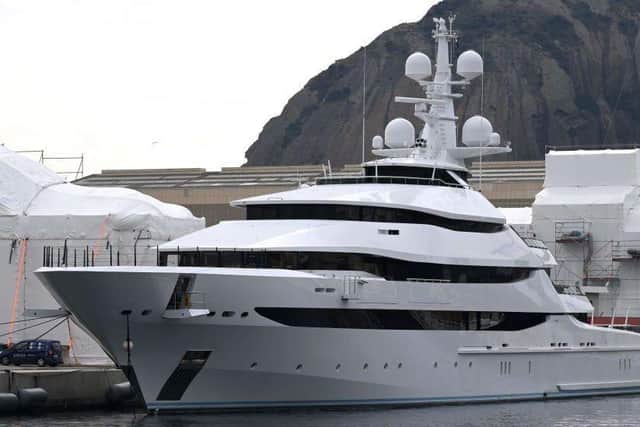 Rosneft boss Igor Sechin's yacht Amore Vero - meaning "true love" - is among those seized. (Pic: Getty)