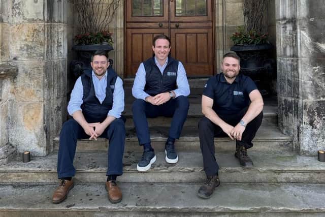 Fraser Shields, commercial manager at EBS; Kerr McEwan, group director at M Squared; Connor Kennedy, operations manager at EBS.