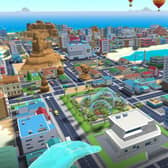 A screenshot of Little Cities by nDreams.