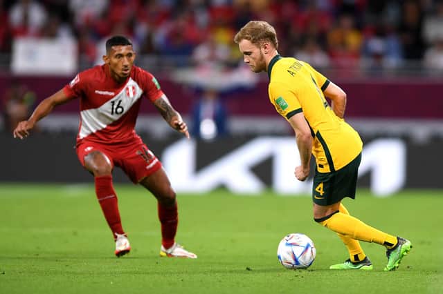 Hearts full-back Nathaniel Atkinson has broken into the Australia team since moving to Tynecastle.