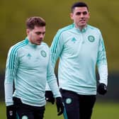 Tom Rogic (right) is on the verge of setting a new personal record for most starts in a single season for Celtic. (Photo by Craig Williamson / SNS Group)