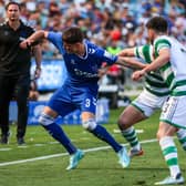 Nathan Patterson in action for Everton during the Sydney Super Cup match against Celtic at the Accor Stadium in Sydney. (Photo by DAVID GRAY/AFP via Getty Images)