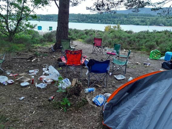 Picture of the scene at Glenmore where the group of males were camping on 26 June.