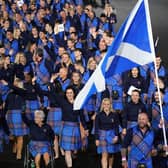 Team Scotland enter the stadium