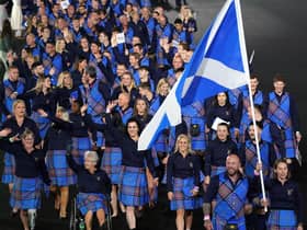 Team Scotland enter the stadium