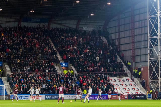 Aberdeen were backed by a big travelling support. (Photo by Ross Parker / SNS Group)