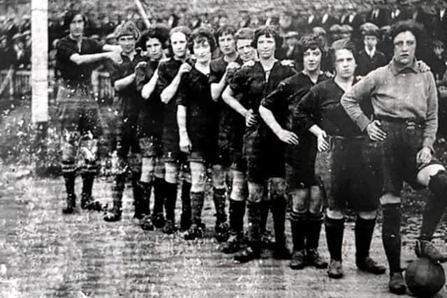 The trailblazing Rutherglen Ladies FC. Photo credit: Bigger & McDonald collection courtesy of Libraries NI.