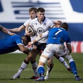 Huw Jones was outstanding in Scotland's 52-10 win over Italy. Picture: Paul Devlin / SNS