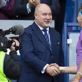 Scottish Rugby chief executive Mark Dodson with captain Jamie Ritchie.