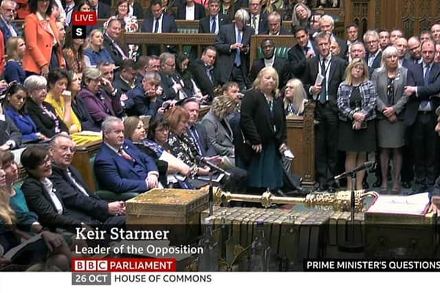 Rishi Sunak at his first Prime Minister's Questions as Conservative Party leader. Picture: BBC Parliament