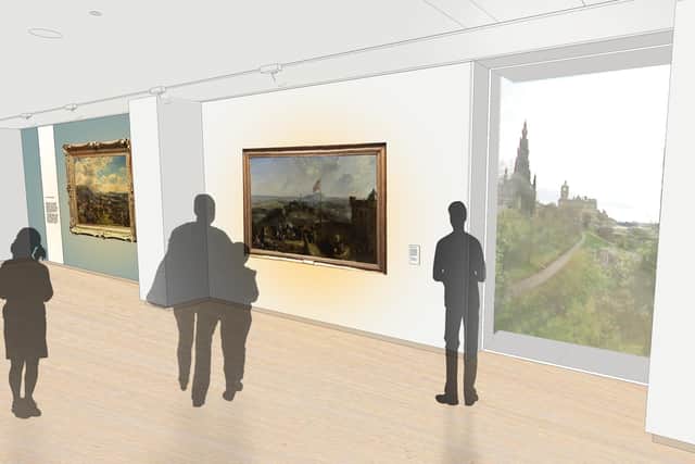The new exhibition galleries being created as part of the project will boast views of East Princes Street Gardens.