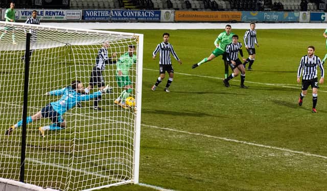 Celtic's Tom Rogic makes it 1-0 early on in the eventual 4-0 win away to St Mirren. (Photo by Rob Casey / SNS Group)