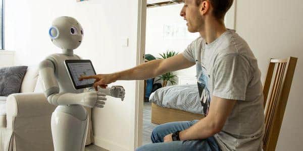 The Pepper robot in the assisted living apartment