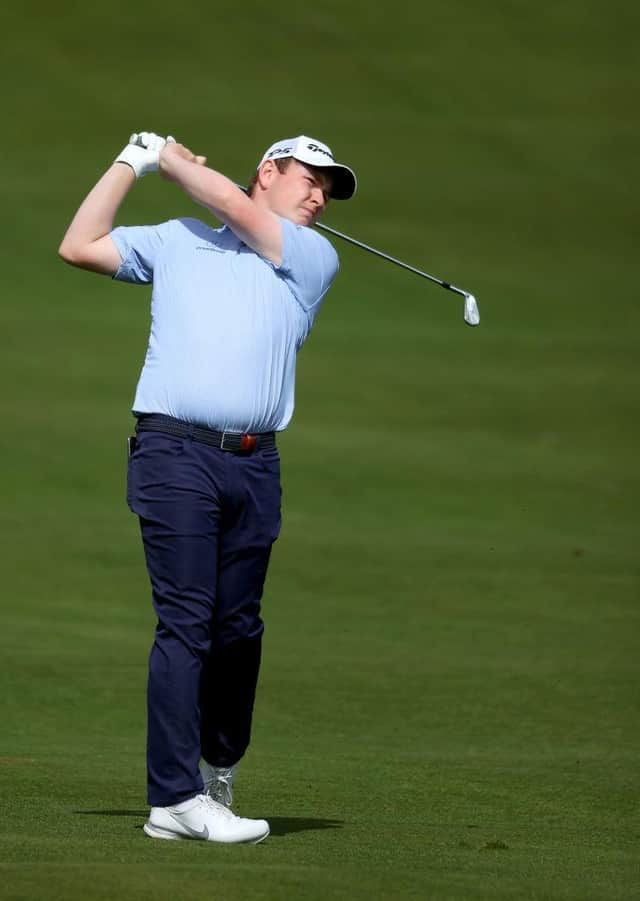 Bob Macintyre in action during the first round of the BMW PGA Championship at Wentworth. Picture: Andrew Redington/Getty Images.