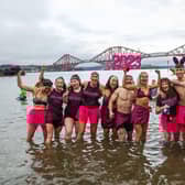 The unofficial Loony Dook at South Queensferry