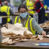 Counting takes place at Ingliston after the Scottish Parliament election (Picture: Lisa Ferguson)