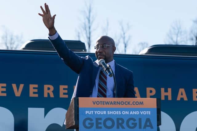 Raphael Warnock has claimed victory in one of the runoff votes (Getty Images)