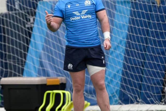 Ewan Ashman will remain in Scotland after his debut with the national side, and join Glasgow Warriors. (Photo by Craig Williamson / SNS Group)