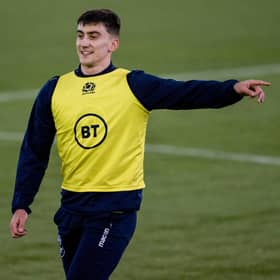 Cameron Redpath trains with Scotland at Oriam in Edinburgh. Picture: Craig Williamson/SNS