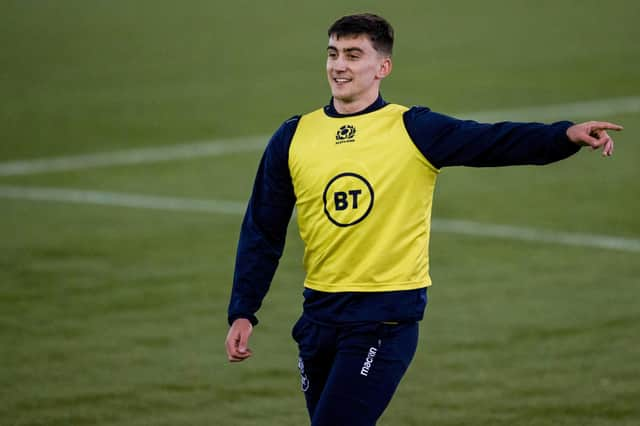 Cameron Redpath trains with Scotland at Oriam in Edinburgh. Picture: Craig Williamson/SNS