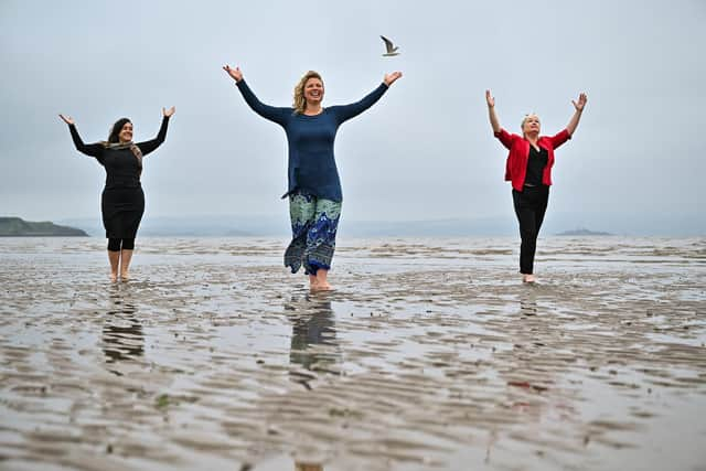 Cast members from the show 'Move' help launch the Festival Fringe's Made in Scotland showcase on Silverknowes beach (Picture: Jeff J Mitchell/Getty Images)