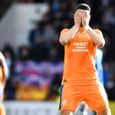 Rangers' Antonio Colak can't bear to look after another chance goes a-begging against St Johnstone  (Photo by Ross MacDonald / SNS Group)