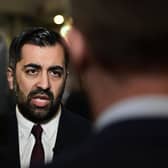 First Minister Humza Yousaf at the SNP's general election campaign. Picture: John Devlin
