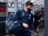Cameron Redpath at Edinburgh Airport ahead of Scotland's flight to London for Saturday's Calcutta Cup clash. Picture: Ross Parker/SNS