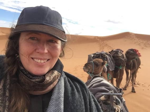 Camel trekking in the south near Merzouga, Morocco