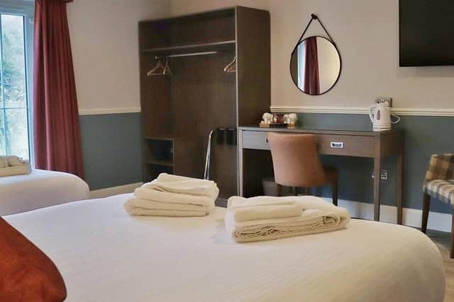 The hotel offers double, twin and family rooms