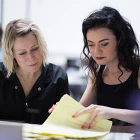 Director Cora Bissett and writer-performer Charlene Boyd have created the Fringe show June Carter Cash: The Woman, Her Music and Me. Picture: Jess Hardwick