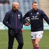 Scotland head coach Gregor Townsend with his playmaker-in-chief, Finn Russell.  (Photo by Craig Williamson / SNS Group)