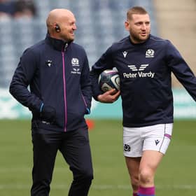 Scotland head coach Gregor Townsend with his playmaker-in-chief, Finn Russell.  (Photo by Craig Williamson / SNS Group)