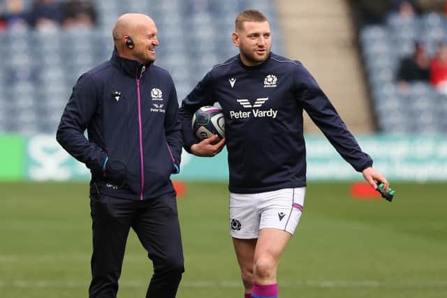 Scotland head coach Gregor Townsend with his playmaker-in-chief, Finn Russell. (Photo by Craig Williamson / SNS Group)