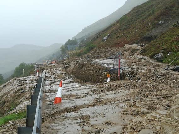 The landslide hit the A83 after three inches of rainfall in the space of 24 hours. Picture: Bear Scotland
