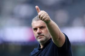 Spurs manager Ange Postecoglou was delighted to see former club Celtic win the Scottish title this week. (Photo by Bryn Lennon/Getty Images)
