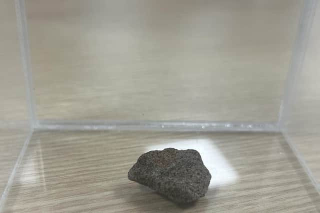 A fragment of the stone that was previously bequeathed to the SNP. Picture: Ross Colquhoun/SNP/PA Wire