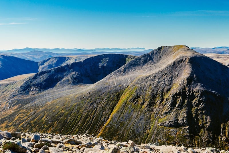 Another from the Cairngorms, Cairn Toul stands at 1,291m (4,235) - only metres shorter than its neighbour Braeriach. It is often climbed alongside other peaks, but walkers doing it alone will have to trek at least 27km for the round trip. The views from the top are said to be spectacular, but expect some rock scrambling and perhaps a stay in a bothy before you make it to the top.